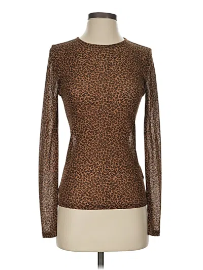 Jcrew Long Sleeve Top Brown Turtleneck Tops