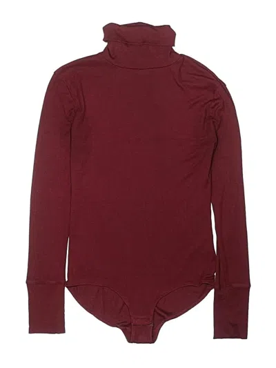 Pre-owned Jcrew Long Sleeve Top Burgundy Turtleneck Tops