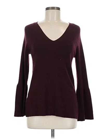 Pre-owned Jcrew Long Sleeve Top Burgundy V Neck Tops