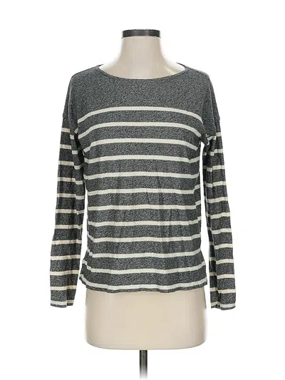 Pre-owned Jcrew Long Sleeve Top Gray Boatneck Tops