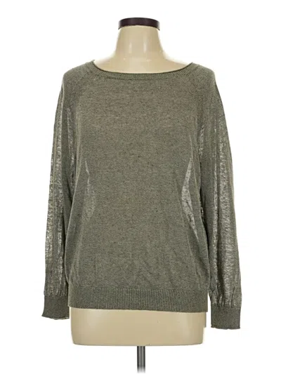 Pre-owned Jcrew Long Sleeve Top Gray Boatneck Tops