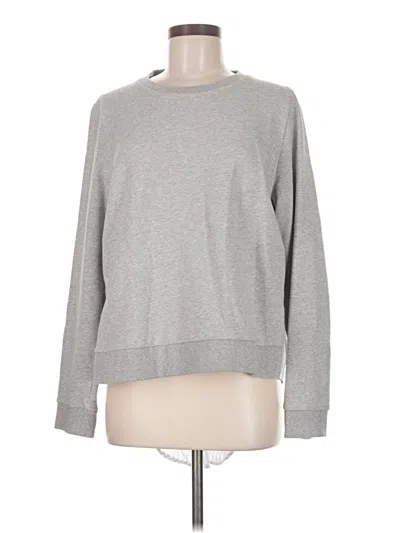 Pre-owned Jcrew Long Sleeve Top Gray Crew Neck Tops