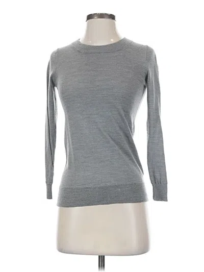 Pre-owned Jcrew Long Sleeve Top Gray Crew Neck Tops