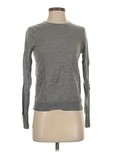 Pre-owned Jcrew Long Sleeve Top Gray Crew Neck Tops