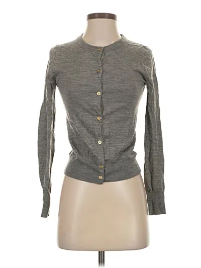 Pre-owned Jcrew Long Sleeve Top Gray Crew Neck Tops