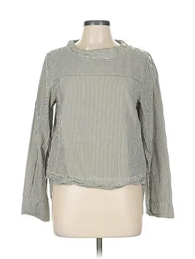 Pre-owned Jcrew Long Sleeve Top Gray Mock Neckline Tops