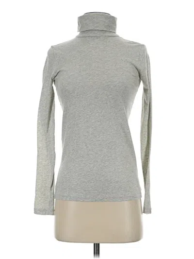 Pre-owned Jcrew Long Sleeve Top Gray Turtleneck Tops