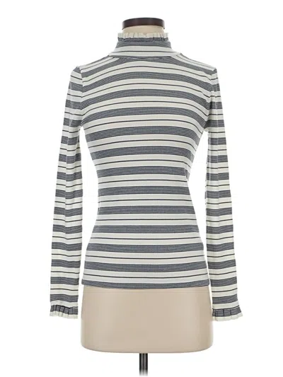 Pre-owned Jcrew Long Sleeve Top Gray Turtleneck Tops