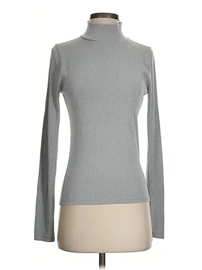 Pre-owned Jcrew Long Sleeve Top Gray Turtleneck Tops