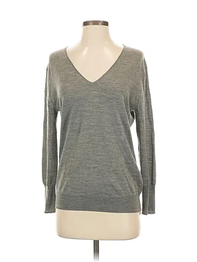 Pre-owned Jcrew Long Sleeve Top Gray V Neck Tops