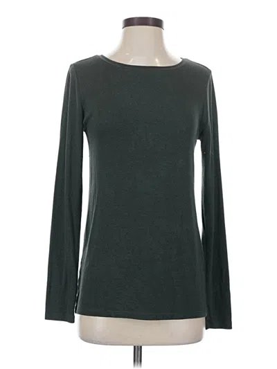 Pre-owned Jcrew Long Sleeve Top Green Boatneck Tops