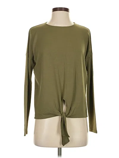 Pre-owned Jcrew Long Sleeve Top Green Crew Neck Tops