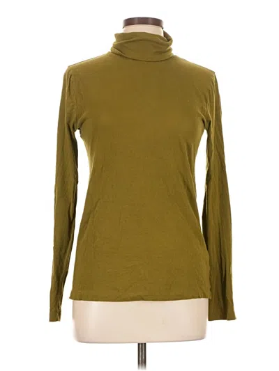 Pre-owned Jcrew Long Sleeve Top Green Turtleneck Tops