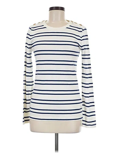 Pre-owned Jcrew Long Sleeve Top Ivory Boatneck Tops