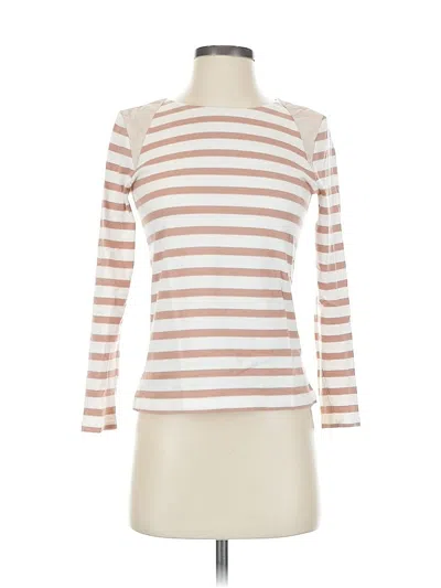 Pre-owned Jcrew Long Sleeve Top Ivory Boatneck Tops In White