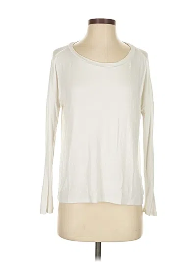 Pre-owned Jcrew Long Sleeve Top Ivory Boatneck Tops In White