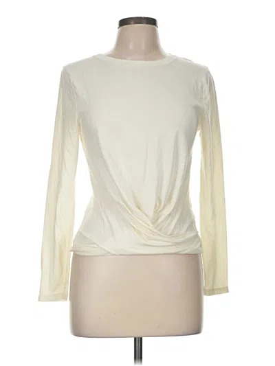 Pre-owned Jcrew Long Sleeve Top Ivory Boatneck Tops In White
