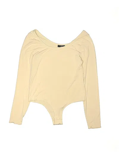 Pre-owned Jcrew Long Sleeve Top Ivory Scoop Neck Tops In White