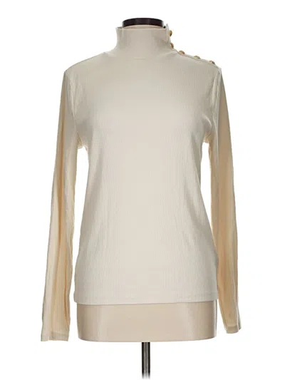 Pre-owned Jcrew Long Sleeve Top Ivory Turtleneck Tops