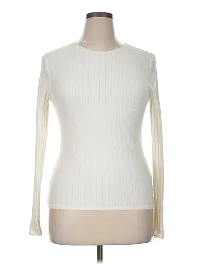Pre-owned Jcrew Long Sleeve Top Ivory Turtleneck Tops In White