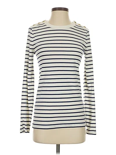 Pre-owned Jcrew Long Sleeve Top Ivory Turtleneck Tops In White