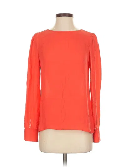 Pre-owned Jcrew Long Sleeve Top Orange Boatneck Tops