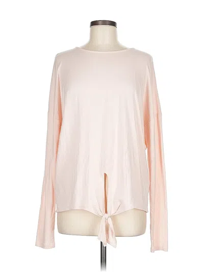 Pre-owned Jcrew Long Sleeve Top Pink Boatneck Tops