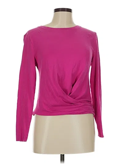 Pre-owned Jcrew Long Sleeve Top Pink Boatneck Tops