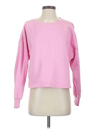 Pre-owned Jcrew Long Sleeve Top Pink Boatneck Tops