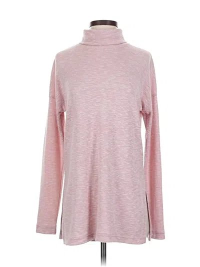 Pre-owned Jcrew Long Sleeve Top Pink Turtleneck Tops