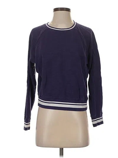 Pre-owned Jcrew Long Sleeve Top Purple Crew Neck Tops
