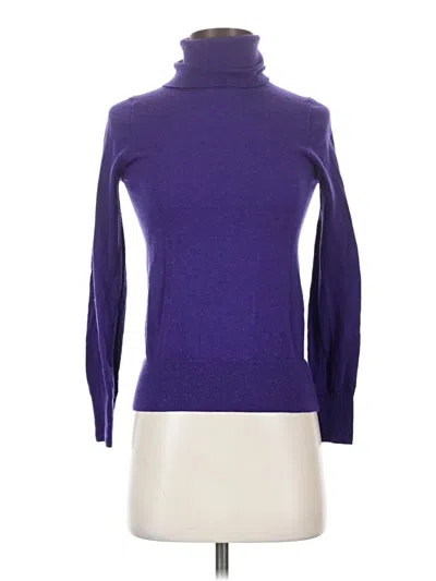 Pre-owned Jcrew Long Sleeve Top Purple Turtleneck Tops
