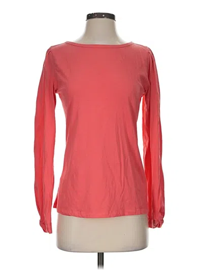 Pre-owned Jcrew Long Sleeve Top Red Boatneck Tops