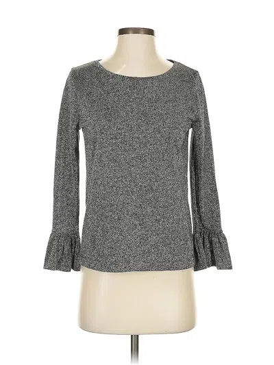 Pre-owned Jcrew Long Sleeve Top Silver Boatneck Tops