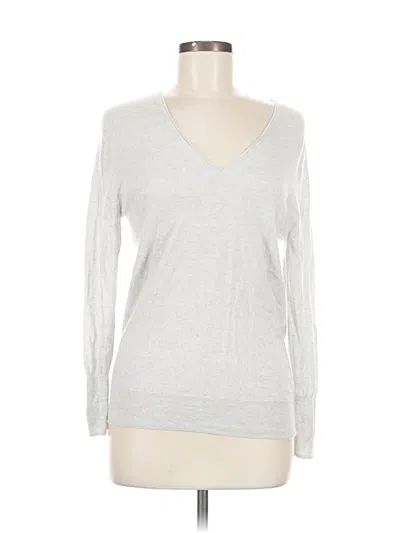 Pre-owned Jcrew Long Sleeve Top Silver V Neck Tops