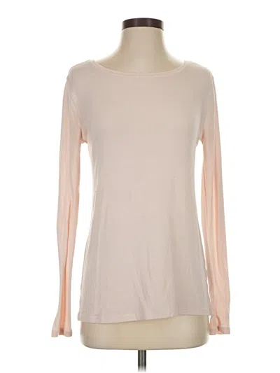 Pre-owned Jcrew Long Sleeve Top Tan Boatneck Tops In Brown