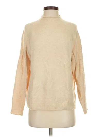 Pre-owned Jcrew Long Sleeve Top Tan Turtleneck Tops In Brown