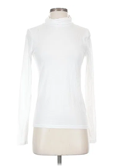 Pre-owned Jcrew Long Sleeve Top White Turtleneck Tops