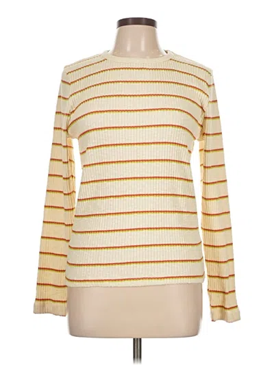 Pre-owned Jcrew Long Sleeve Top Yellow Turtleneck Tops