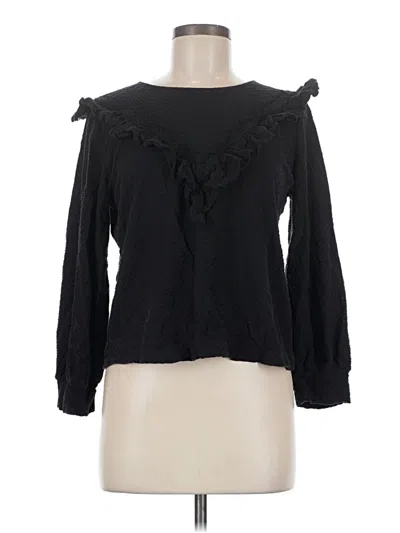 Pre-owned Jcrew Long Sleeve T-shirt In Black