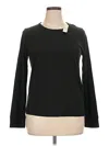Jcrew Long Sleeve Top Black Crew Neck Tops In Black