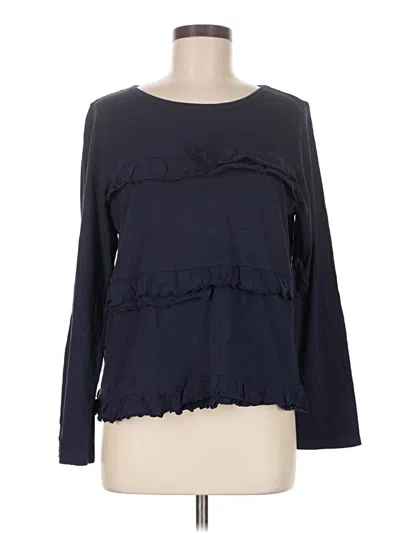 Pre-owned Jcrew Long Sleeve T-shirt In Blue