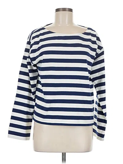 Pre-owned Jcrew Long Sleeve T-shirt In Blue