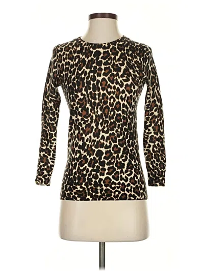 Pre-owned Jcrew Long Sleeve T-shirt In Brown