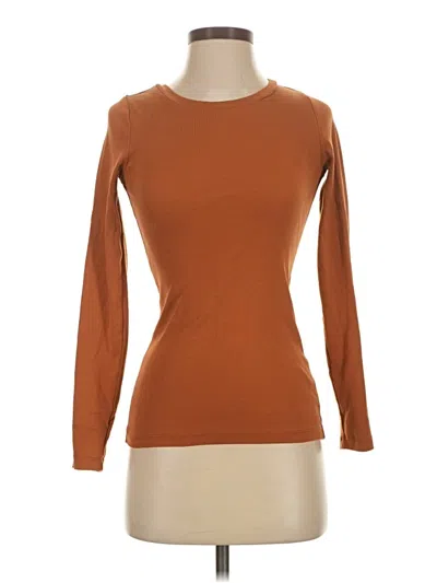 Pre-owned Jcrew Long Sleeve T-shirt In Brown