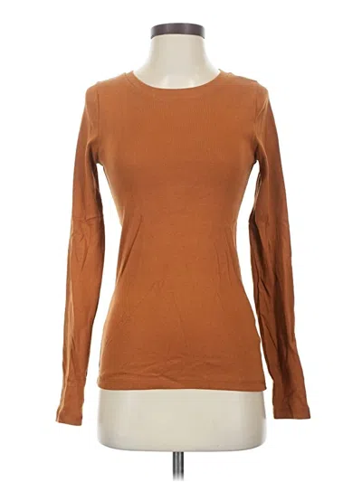 Pre-owned Jcrew Long Sleeve T-shirt In Brown