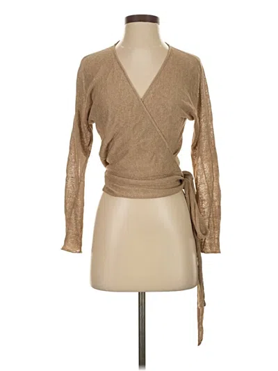 Pre-owned Jcrew Long Sleeve T-shirt In Brown