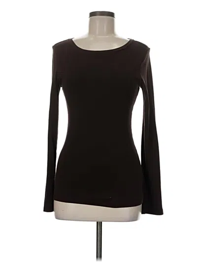 Pre-owned Jcrew Long Sleeve T-shirt In Brown