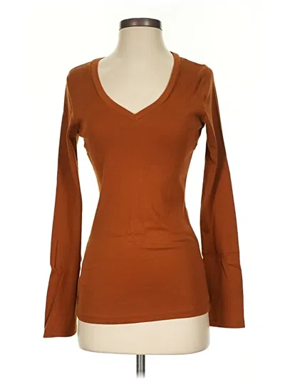 Pre-owned Jcrew Long Sleeve T-shirt In Brown