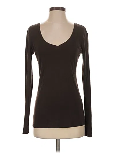 Pre-owned Jcrew Long Sleeve T-shirt In Brown